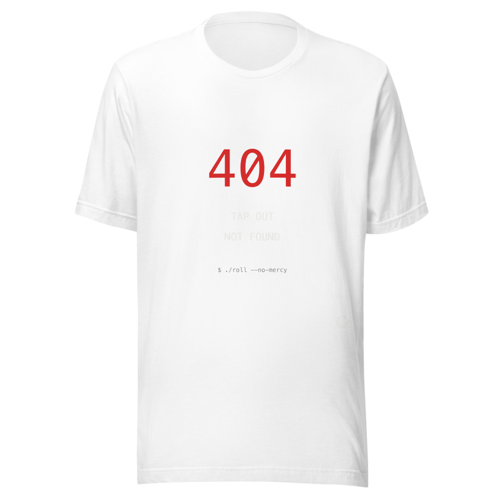 404: TAP OUT NOT FOUND Tee · White