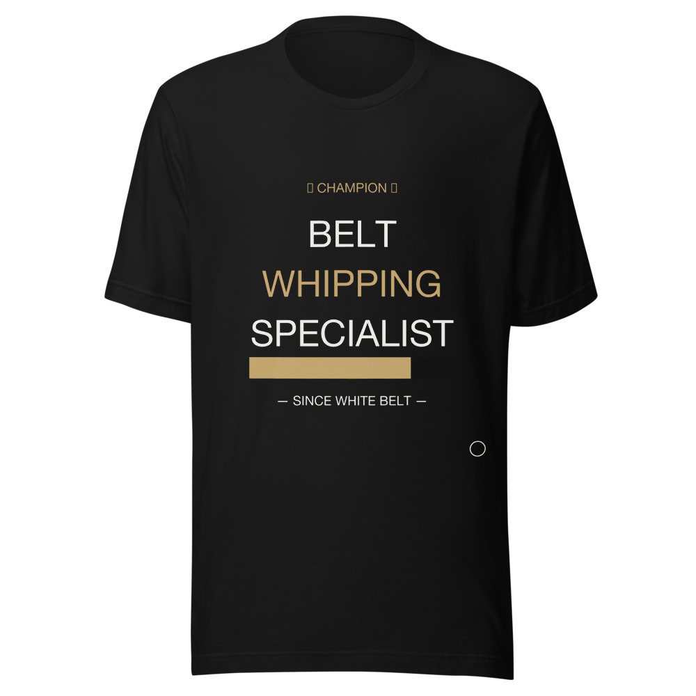 BELT WHIPPING CHAMPION Tee · Black