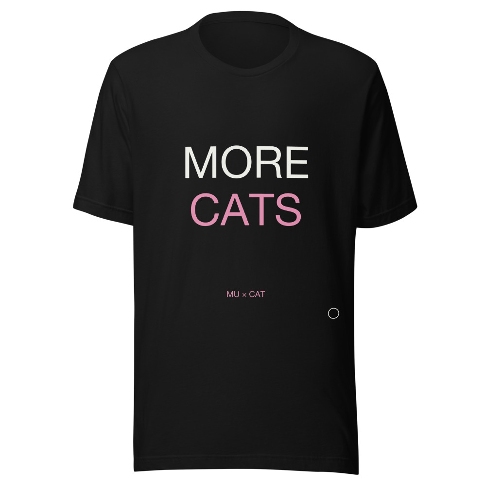 MORE CATS Tee Black