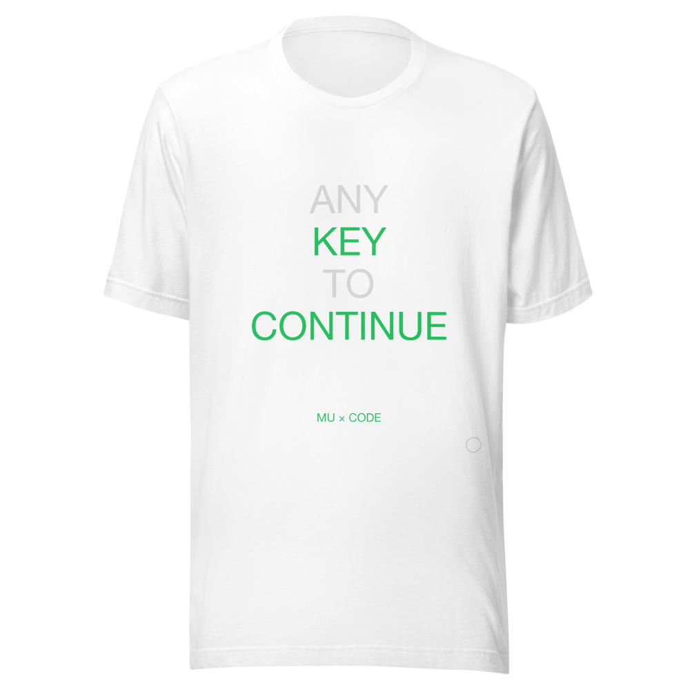 ANY KEY Tee White
