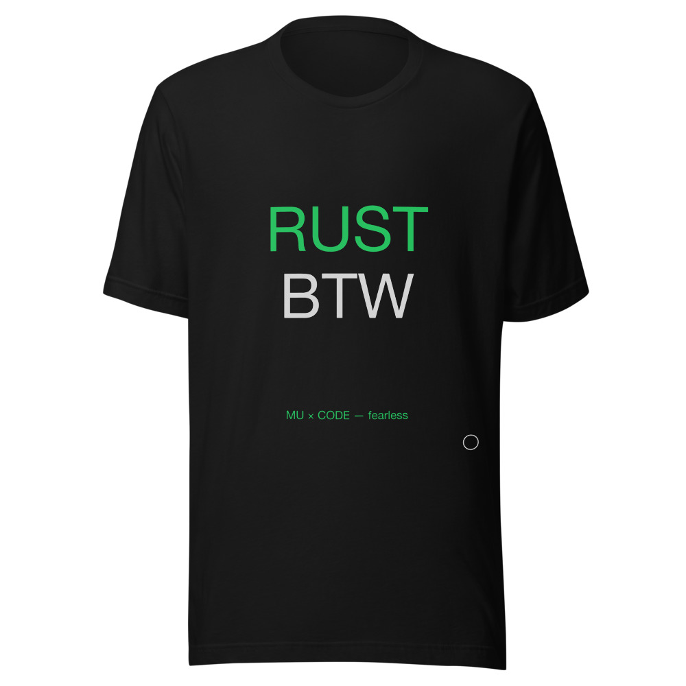 RUST BTW Tee Black