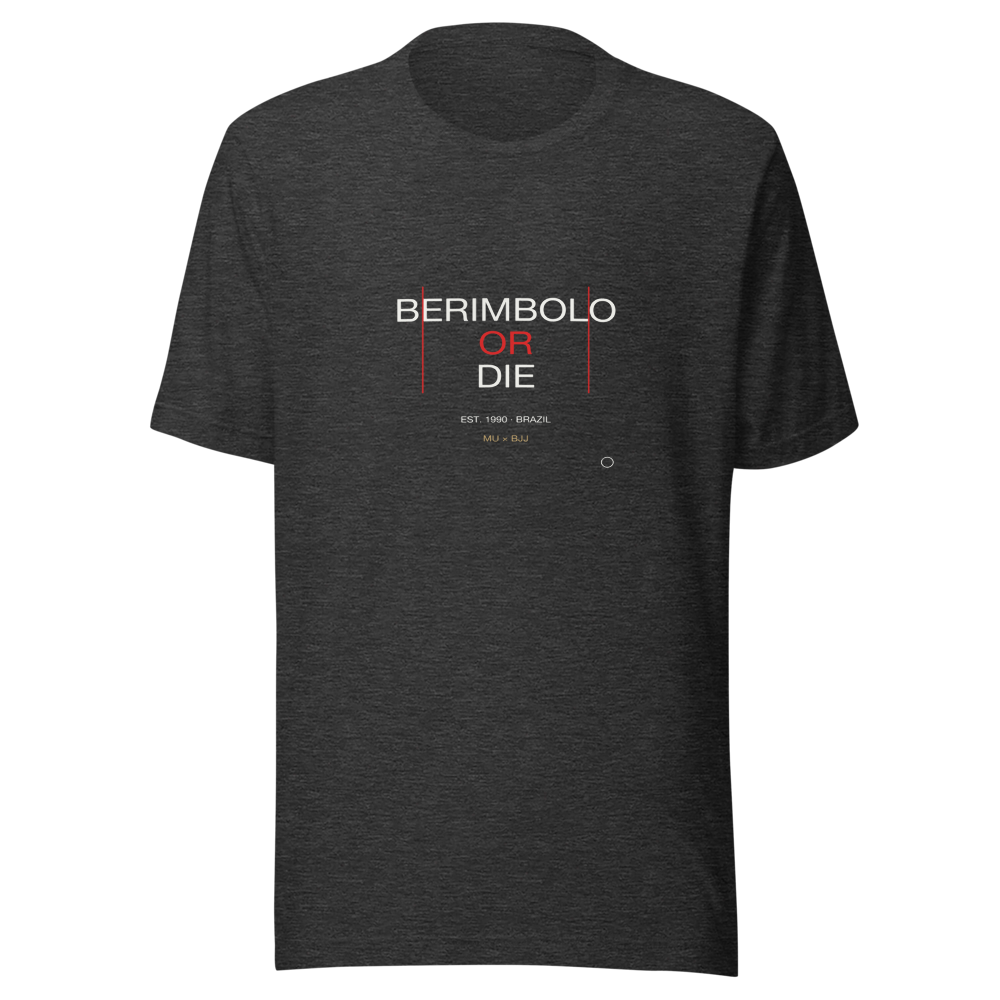 MU × BJJ #06 · TEE DARK HEATHER · BERIMBOLO