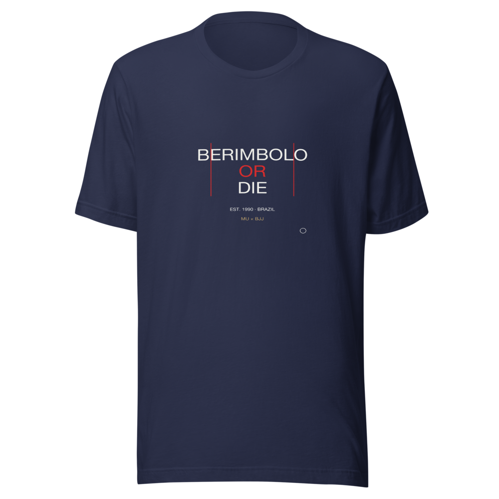 MU × BJJ #06 · TEE NAVY · BERIMBOLO