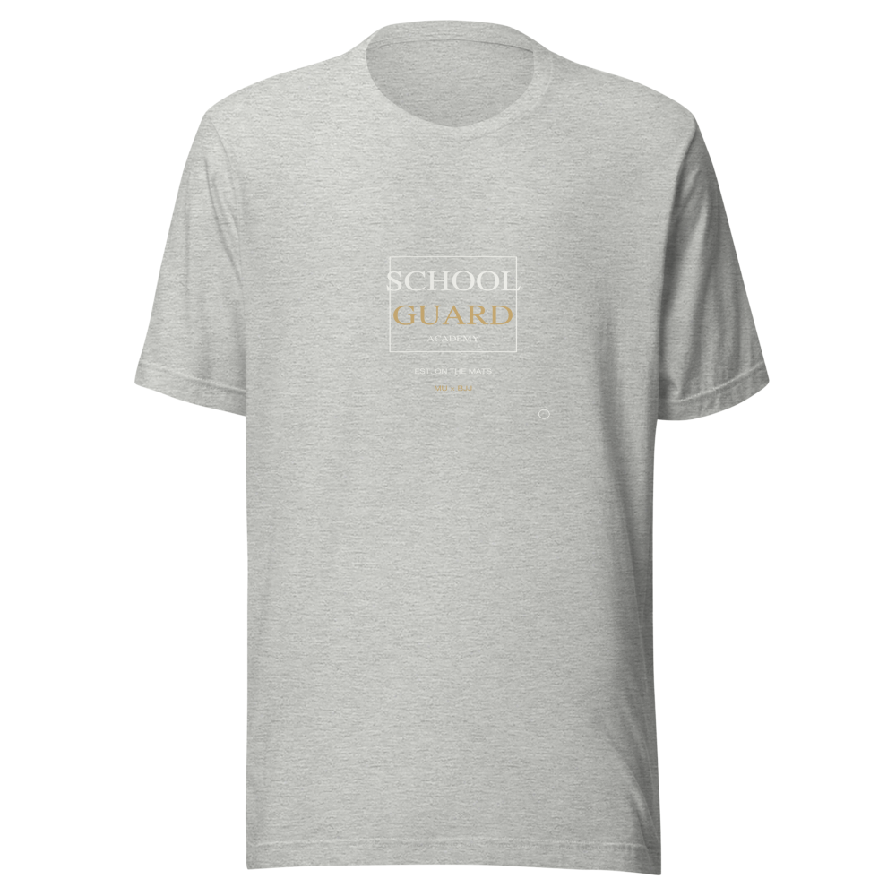 MU × BJJ #08 · TEE HEATHER · SCHOOL GUARD