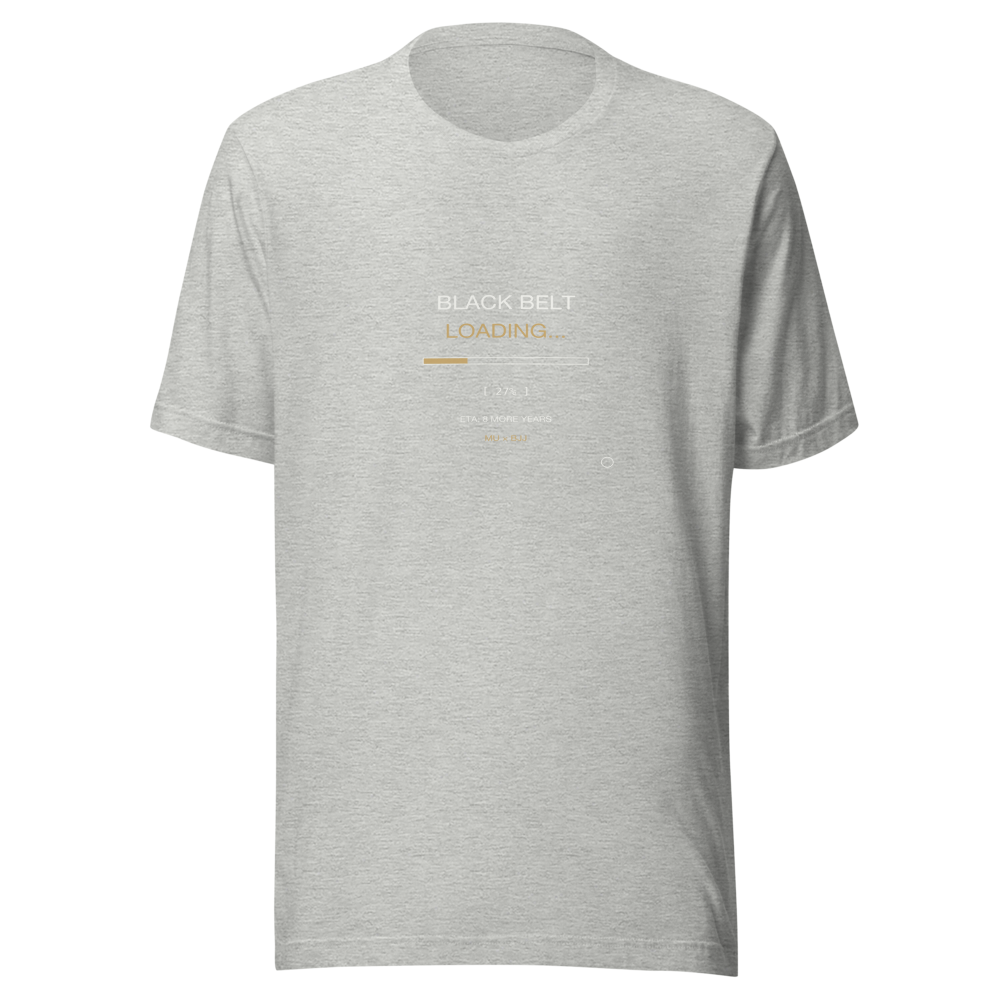MU × BJJ #09 · TEE HEATHER · BLACK BELT LOADING