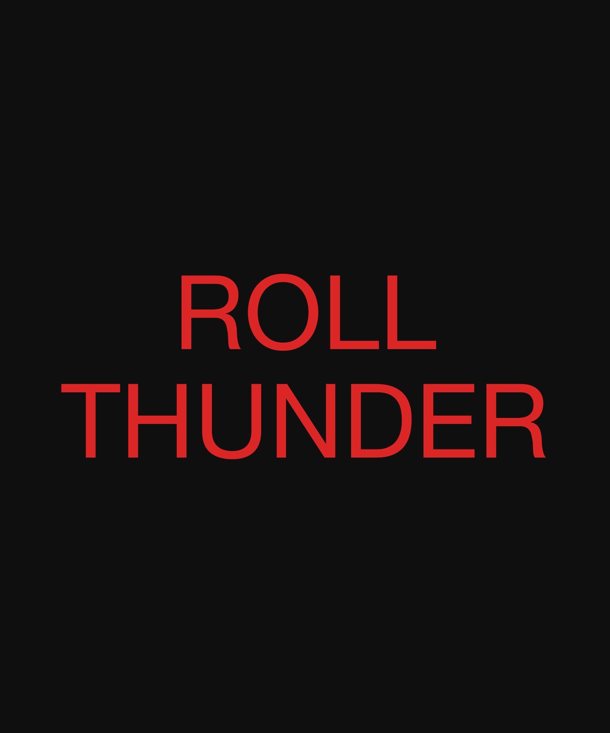 #05 · AOP — red lightning + ROLL wordmark, black base — roll