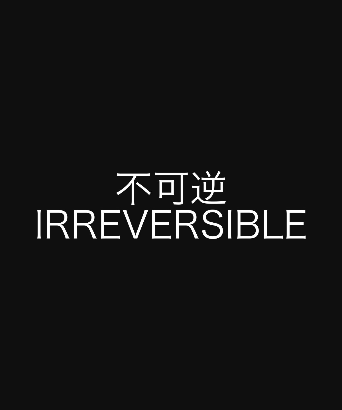 不可逆 IRREVERSIBLE