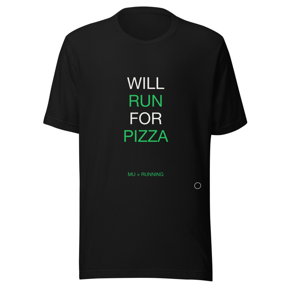 RUN PIZZA Tee Black