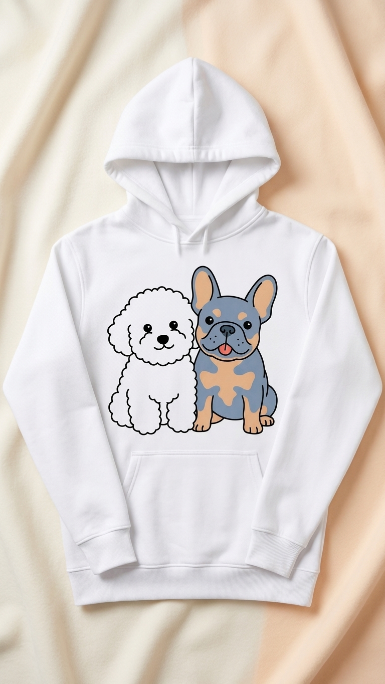 #04 · DUO HOODIE — Gildan 18500 White