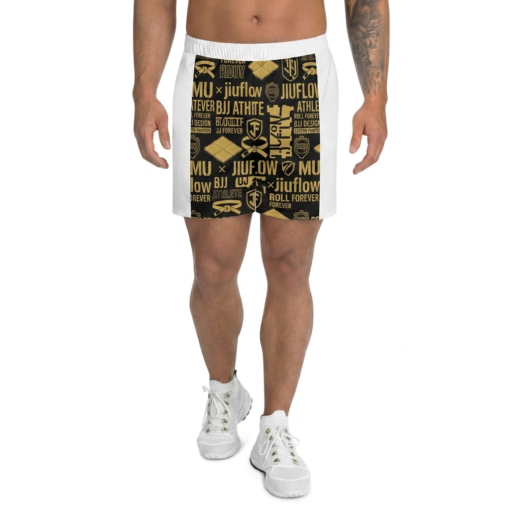 All-Over Print Unisex Athletic Long Shorts — jiuflow