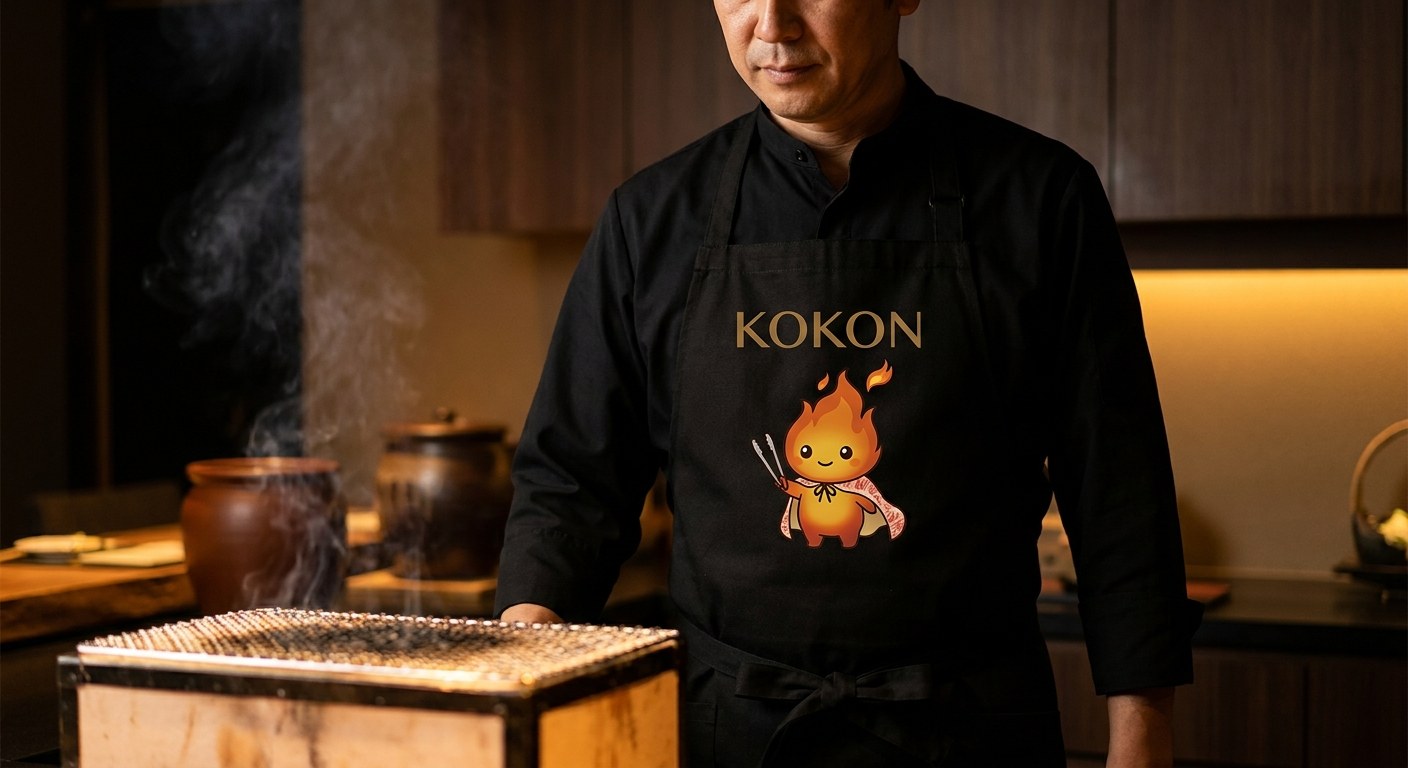 MU × KOKON Black Strap Apron 着画
