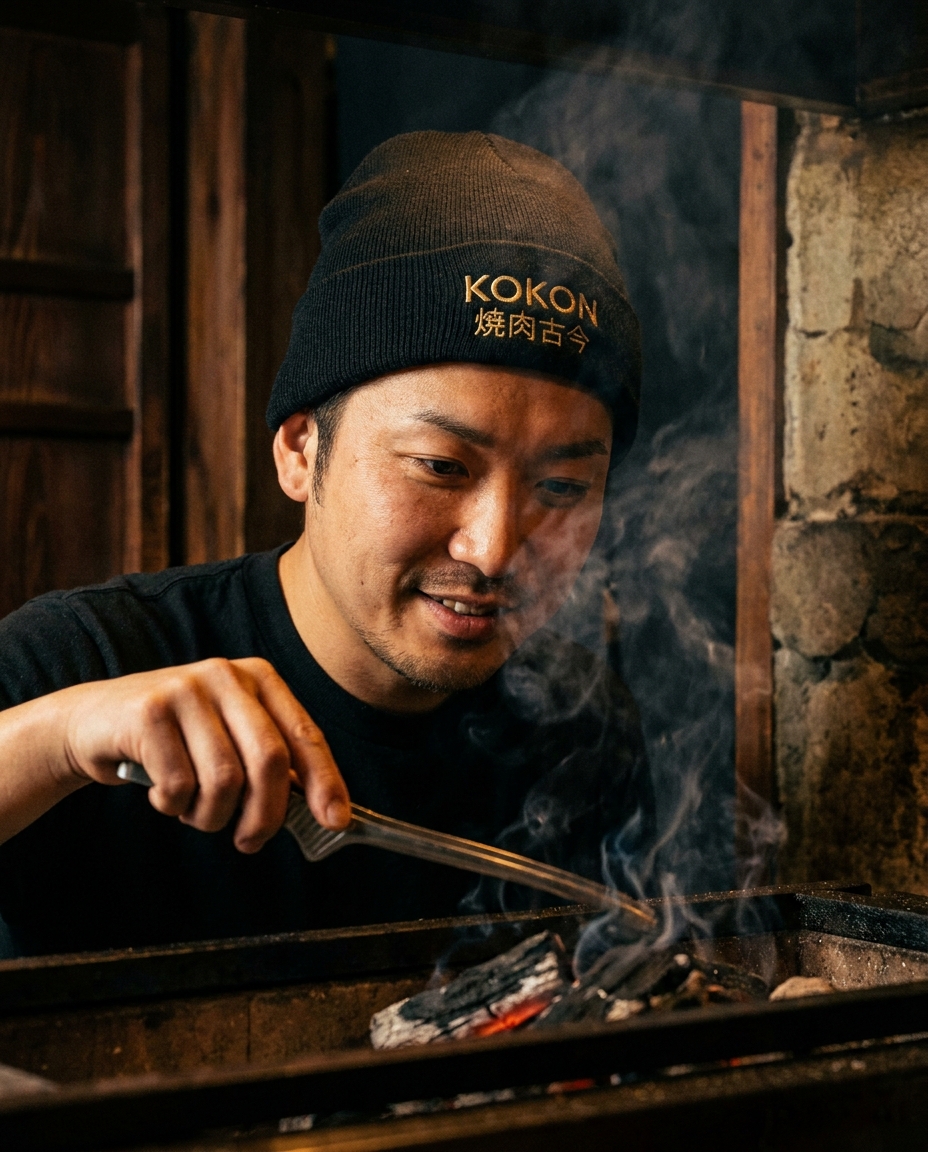 MU × KOKON Gold-Thread Beanie 着画