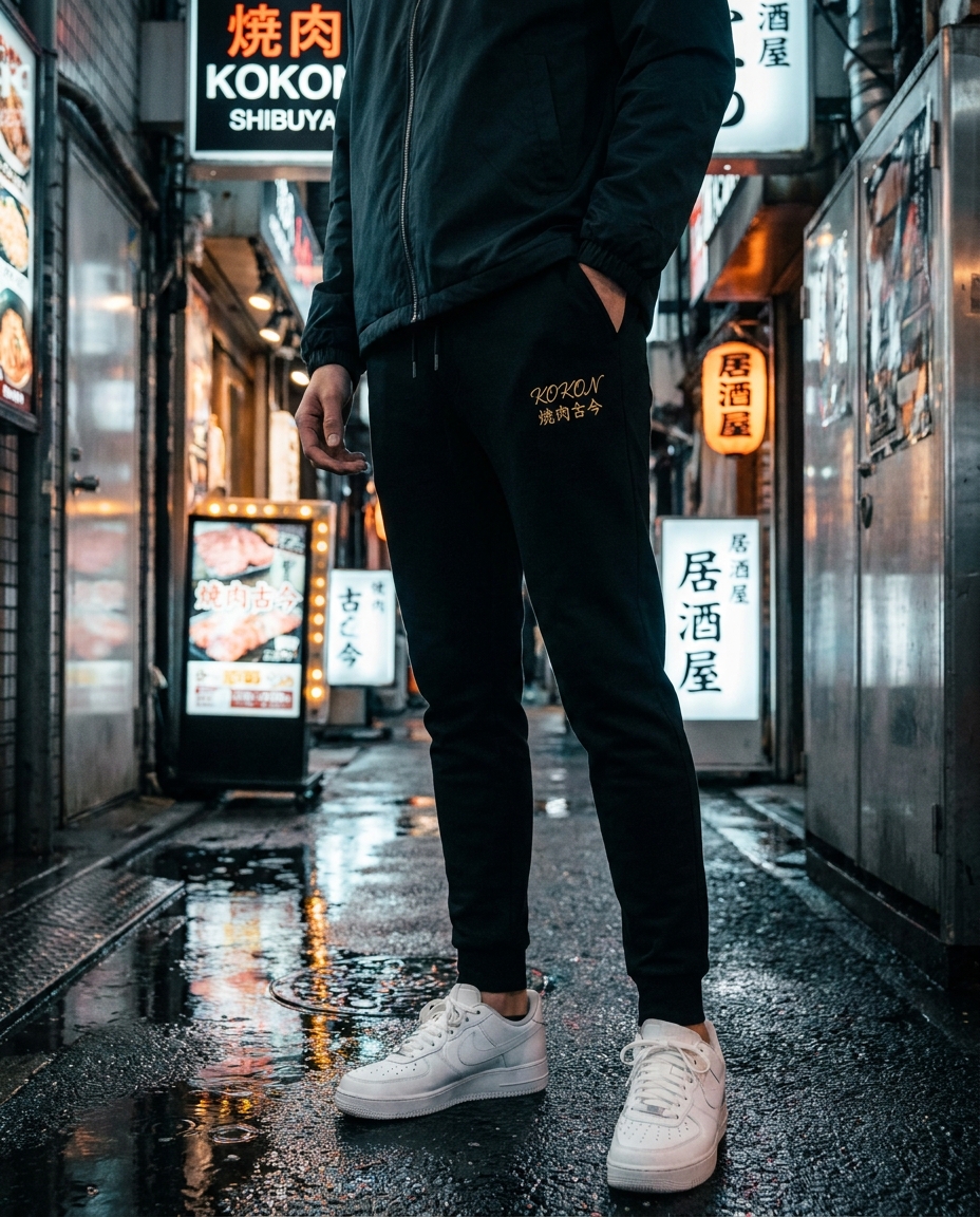 MU × KOKON Tapered Joggers 着画