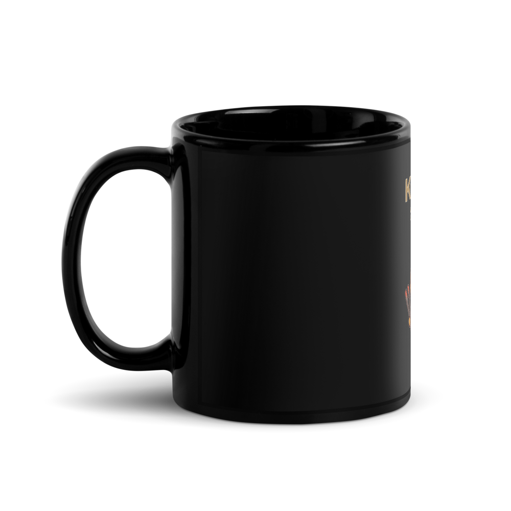 MU × KOKON Black Glossy Mug モック
