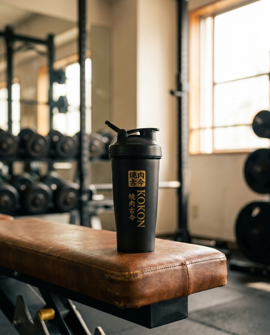 MU × KOKON Protein Shaker Bottle 着画