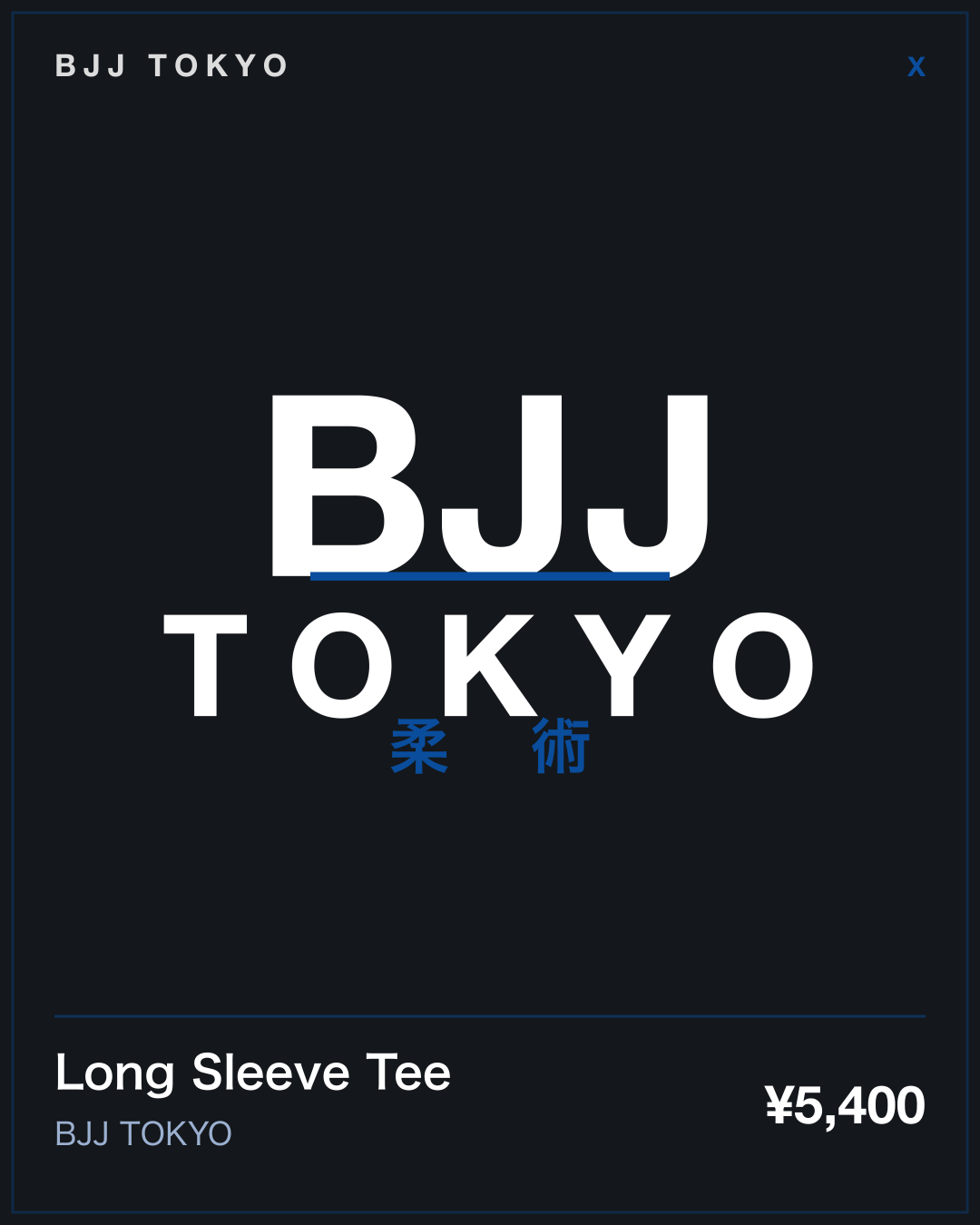 Long Sleeve Tee · BJJ TOKYO