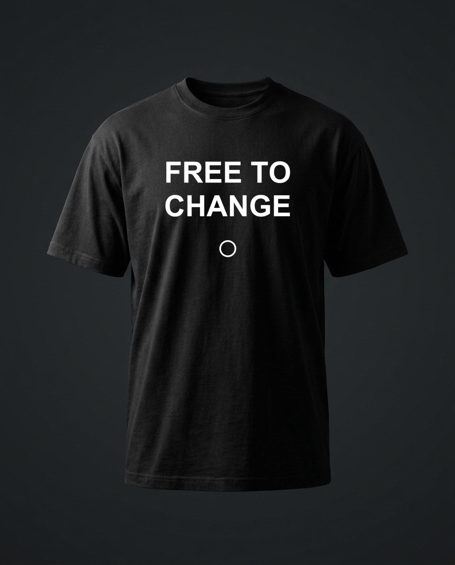 Free to Change ・アップリフティング/自由 · 黒T Bella+Canvas 3001 (M) · DTG · 🎵 着ると鳴る mu.koe.live/oto.html?s=free-to-change