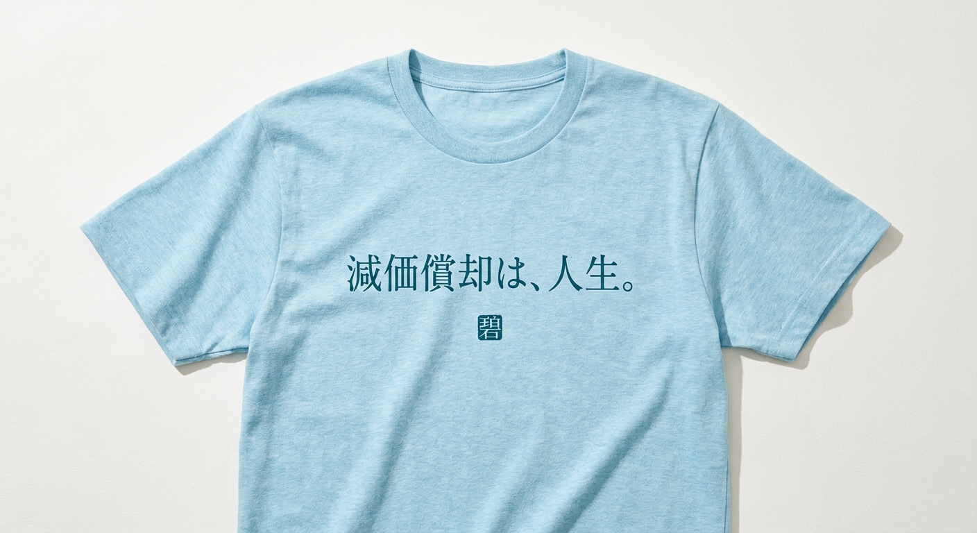 #08 · 減価償却は、人生。 · 水色