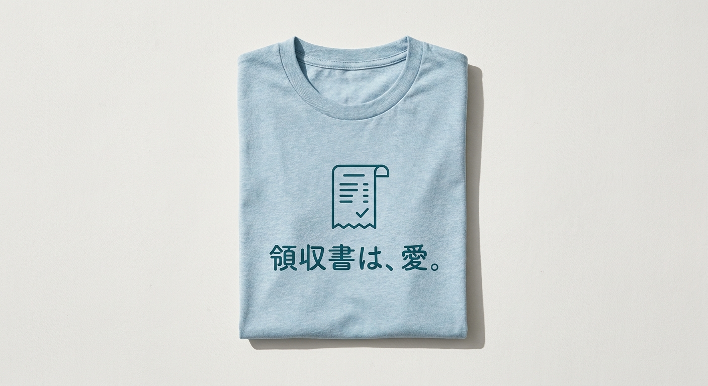 #03 · 領収書は、愛。 · 水色