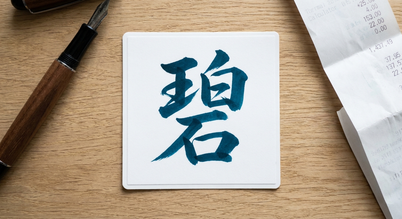 #16 · STICKER — 碧 ステッカー (4×4) · ホワイト・キスカット