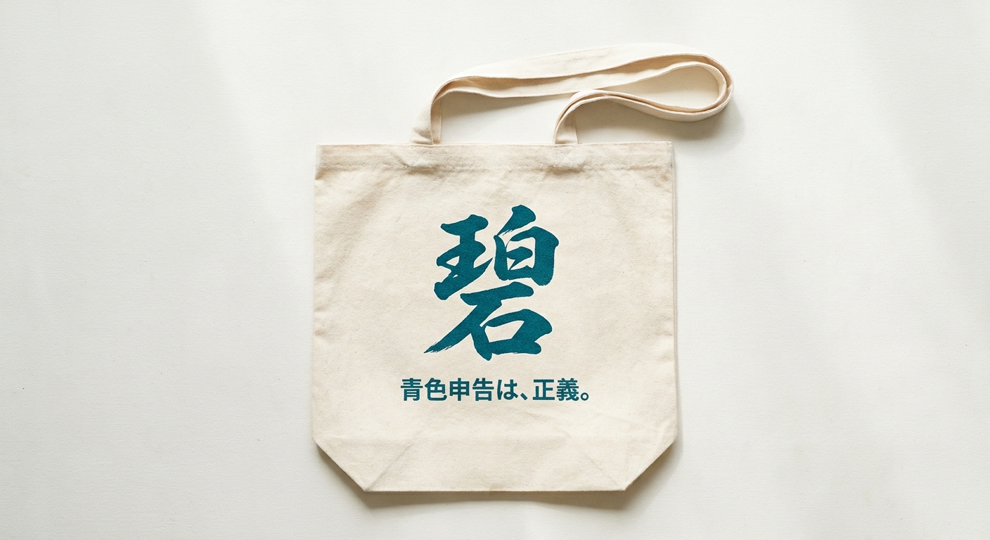 #14 · TOTE — 碧 + 青色申告は、正義。 · ホワイト