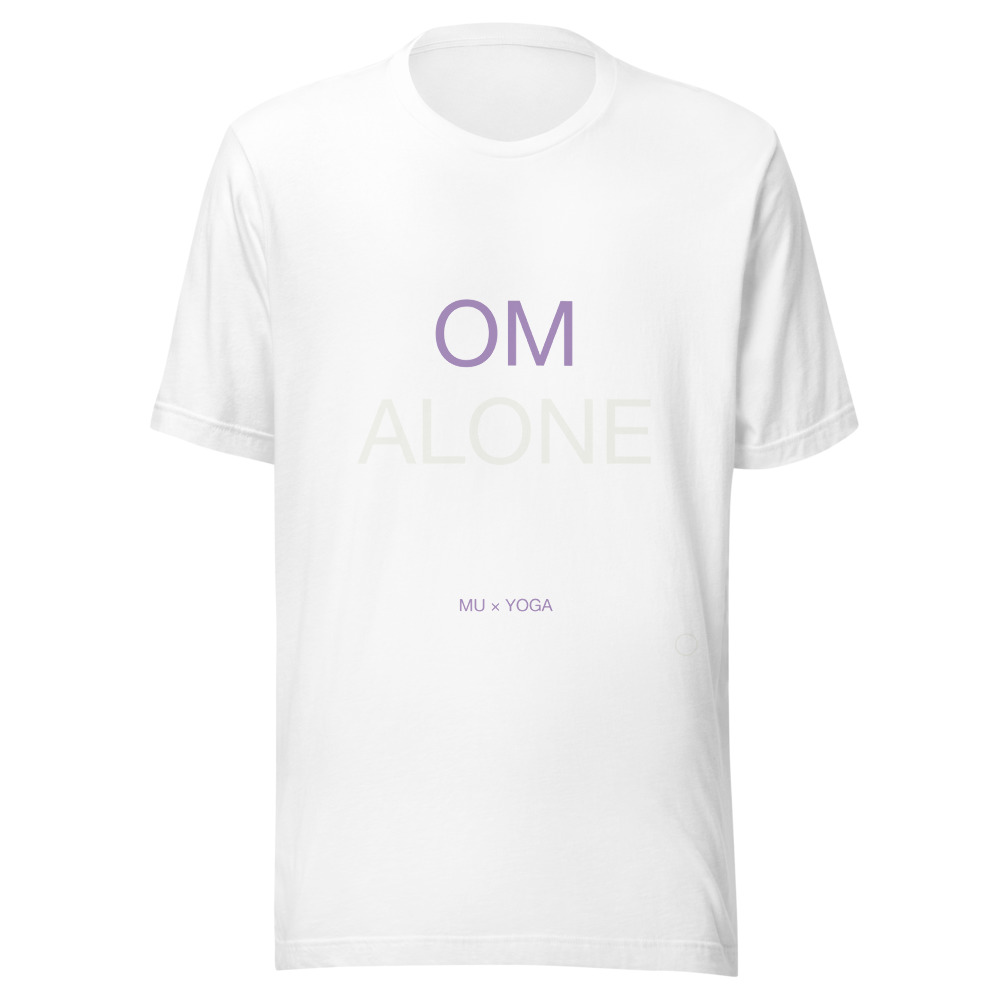 OM ALONE Tee White
