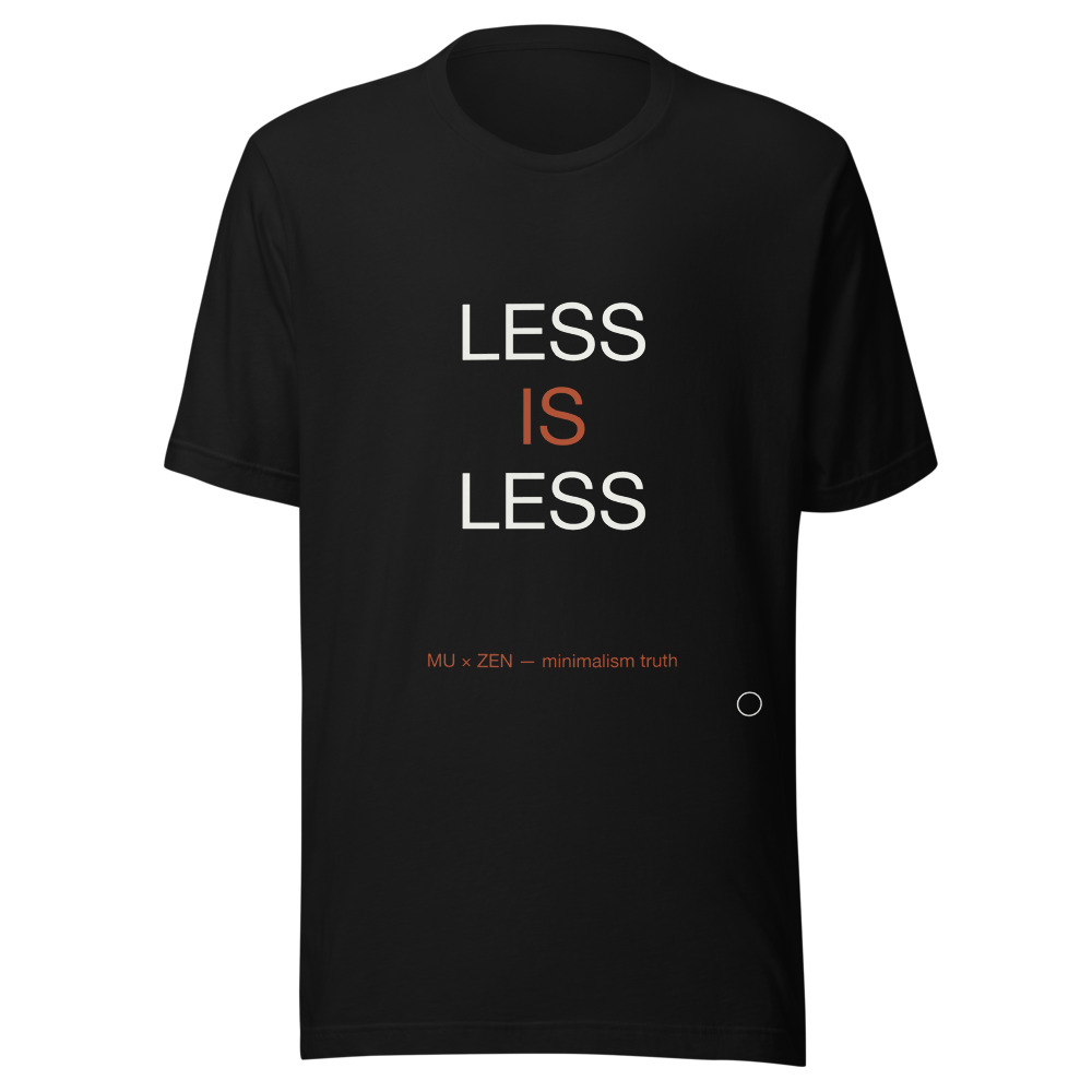 LESS IS LESS Tee Black
